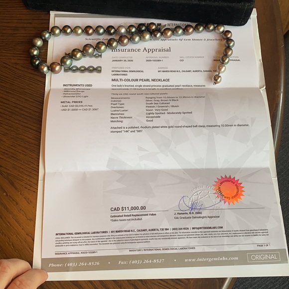 Tahitian pearl necklace - Picture 4 of 5